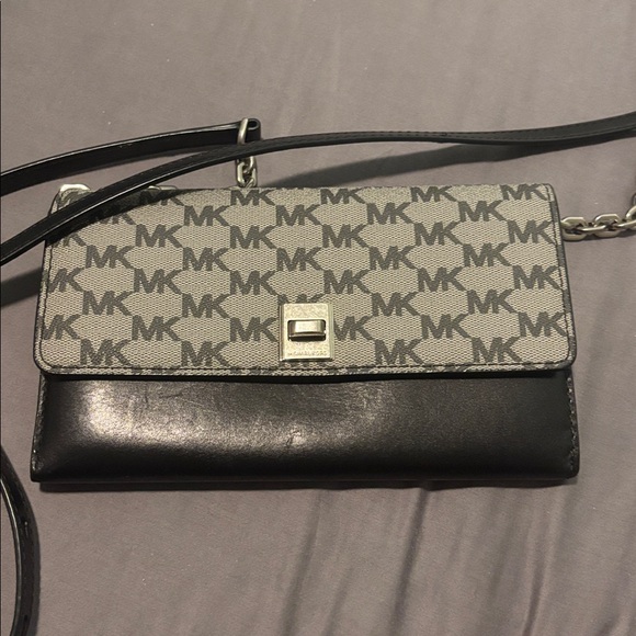 Michael Kors Monogram Black and Gray Crossbody - Picture 1 of 10